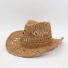 Дышащая и прохладная американская шляпа-цилиндр с изогнутыми полями, экспортная, джазовая, весенне-летняя, новая, с镂镂, ковбойская шляпа, соломенная шляпа, ручной работы