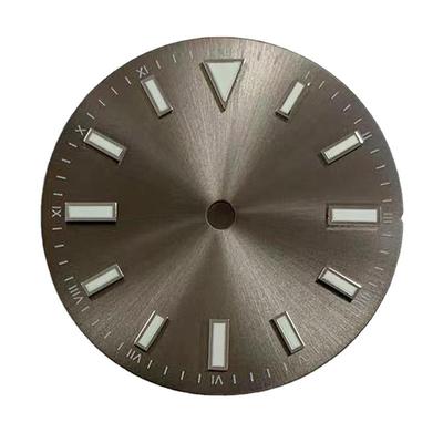 Зеленый люминесцентный циферблат «солнечные лучи» со штриховыми метками для механизмов NH35, 8215, 2836