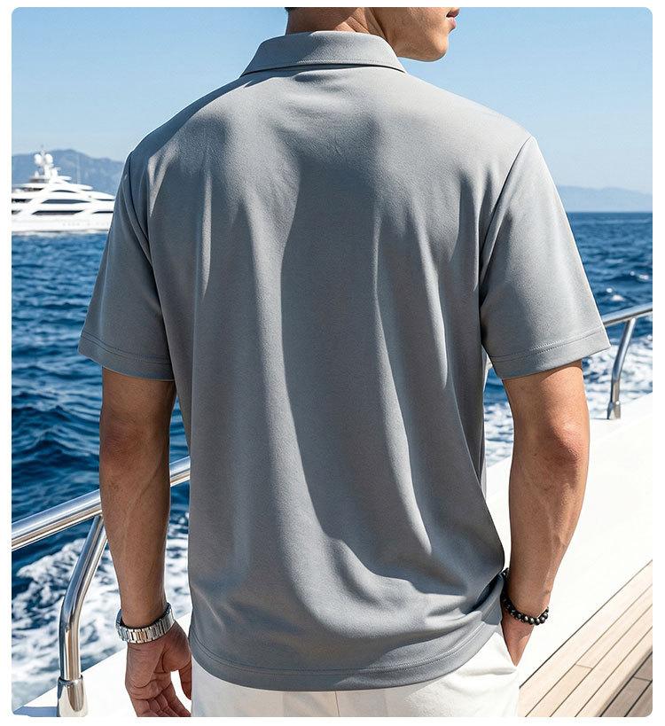 Summer Business Casual Men's Short-Sleeved T-Shirt Polo Shirt