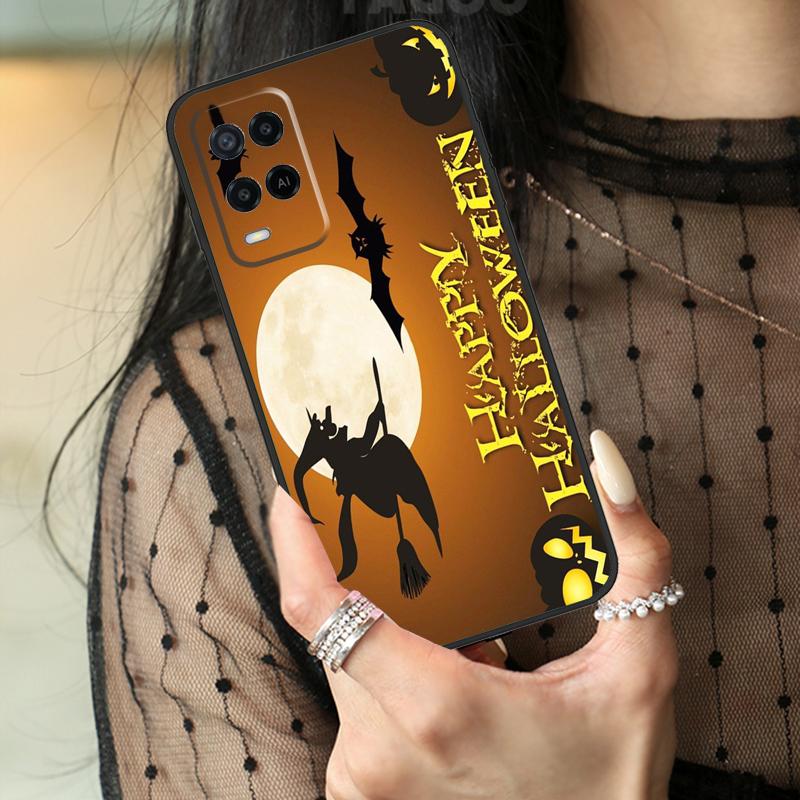 Чехол-ужастик Лунная Ведьма на Хэллоуин Для Oppo A5 Pro A15 A17 A57 A77 A18 A38 A58 A78 A98 A94 A74 A54 A40 A60 A80 A96 A76 A16