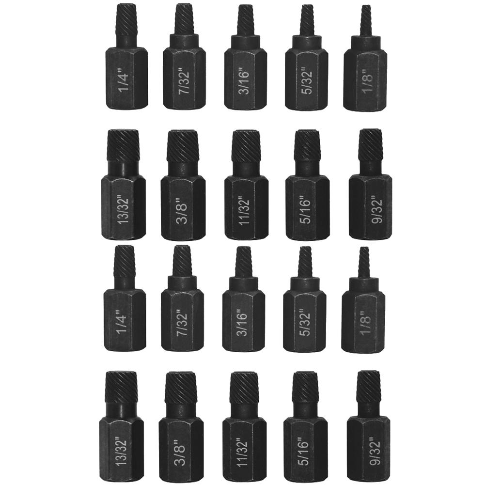 26/10 Pcs/Set Broken Screw Remover Tools Boxed Disassemble Screws Bolt Stud Slip Teeth Removing for Cars and Construction Sites