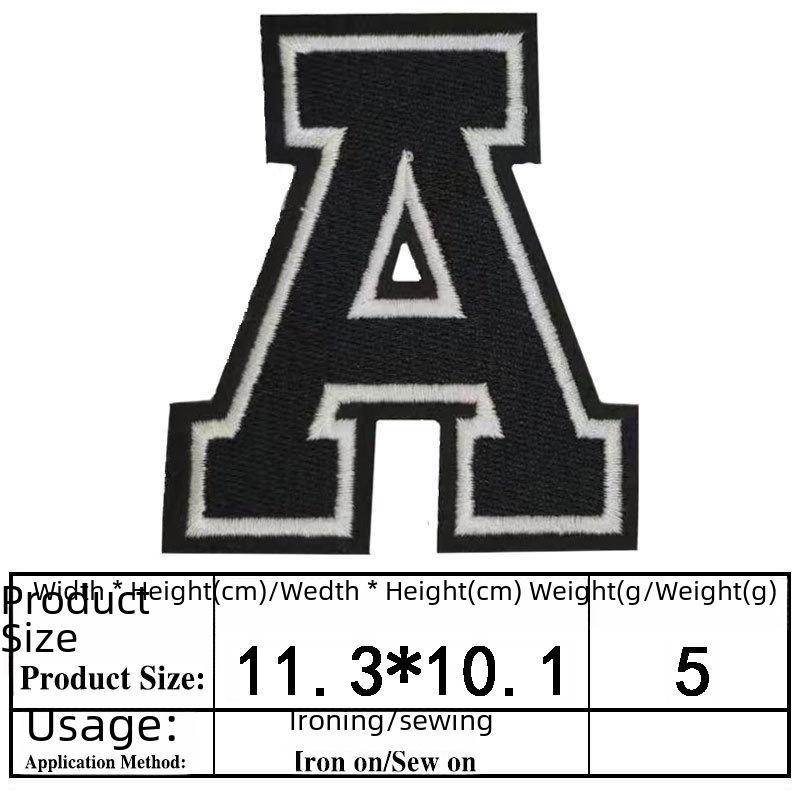 Вышитый алфавит и цифры нашивка на рукаве из джерси
