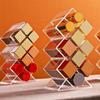 2Pcs Clear Acrylic Lip Gloss Lipstick Holder Desktop Lip Gloss Display Rack Holder Lipstick Organizer