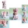 Soft And Cuddly Rabbit Plush Toy Keychain Ideal For Bags And Car Hangings