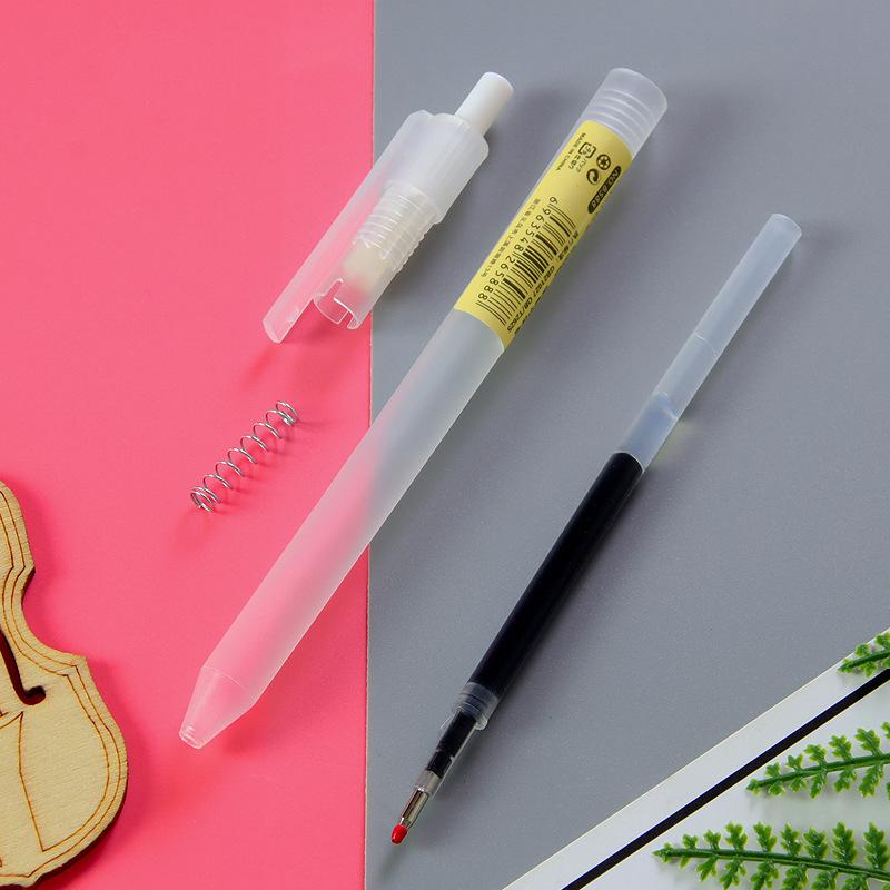1/5/10 шт. Матовая прозрачная нажимная ручка с нейтральными чернилами, ручка для экзаменов для студентов, офисная ручка для подписи