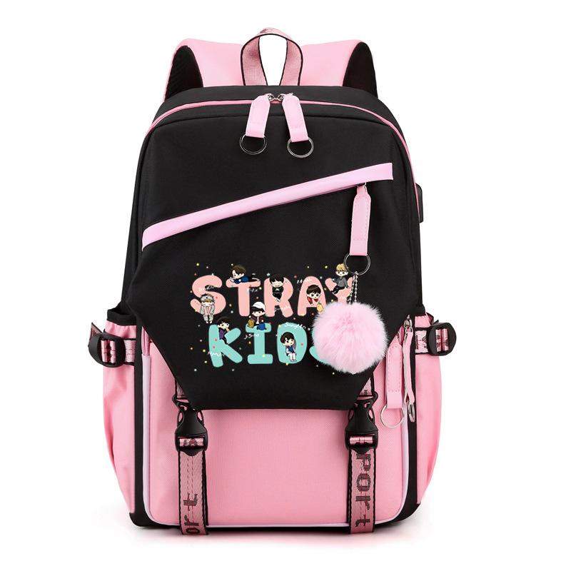 Школьный рюкзак Stray Kids Combination Peripheral, стиль Felix Academy, большой вместимости, повседневный