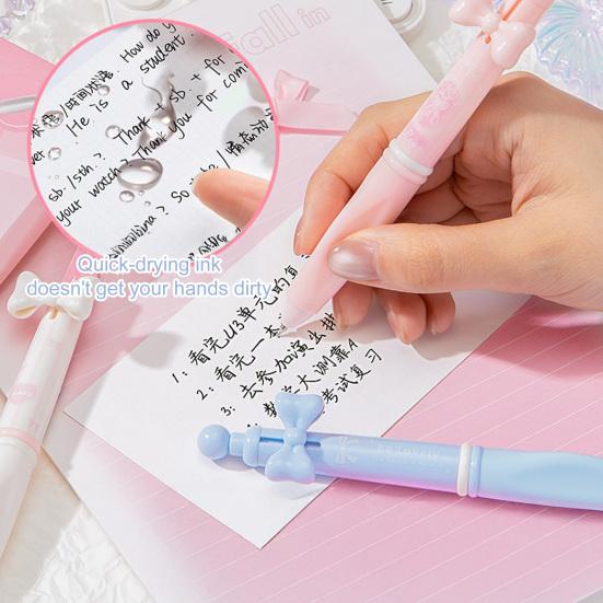 4 шт. шариковая ручка с возможностью заправки, выдвижная шариковая ручка со средним кончиком 0,5 мм, черная ручка с мягкой ручкой для детей и школьников