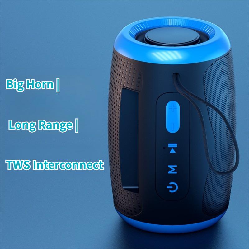 Портативная колонка Беспроводные Bluetooth-колонки с 5.3 Стерео режимами FM/SD/USB-накопитель/Aux Водонепроницаемая для улицы Hi-Fi звук TSN-1