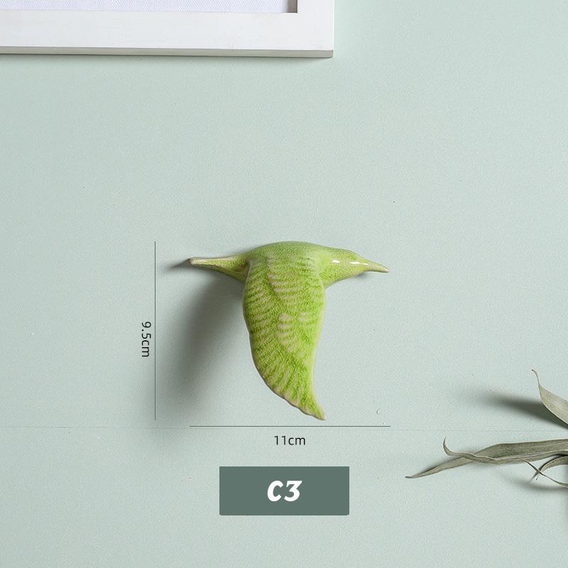 3D Керамические Птицы Настенный Подвесной Кулон Домашние Украшения Декор для ТВ-фона Ремесла Декор для Подвешивания в Гостиной Ручная работа