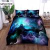 Abstract Space Nebula Duvet Cover Set UK Single Double Queen King US Twin Full King Size Bed Linen Set