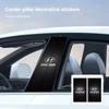 2Pcs Car Logo Center Pillar Protective Film Anti-scratch Sticker Decal For I30 Tucson I20 Accent I10 Elantra Veloster Getz