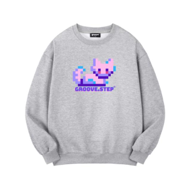 GROOVESTEP Mosaic Cat Oversized Sweatshirt M0190 (A Type)