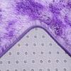 Fluffy Runner Rugs for Bedroom Living Room Soft Shag Rug Tie-Dye Gradient Silk Wool Carpet Soft Plush Area Carpet