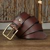 Belt Men's First Layer Cowhide Leather Pin Buckle Belt Men's Casual All-Match Young and Middle-Aged Korean Style Trendy Pant Belt