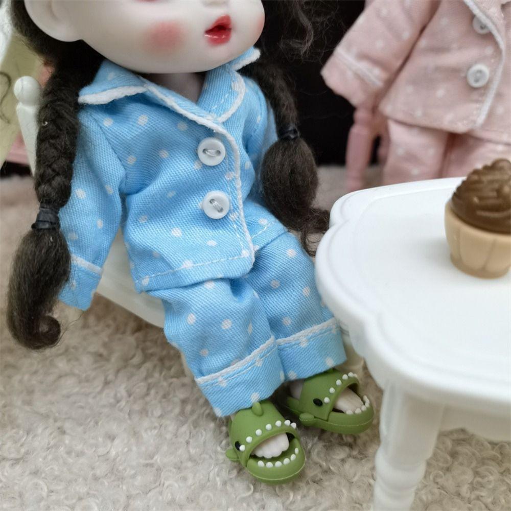 Shirt Pants Doll Pajamas Eye Mask Obitsu 11 Clothes Playing House Ob11 Sleep Clothes  Girl Gift