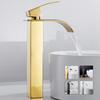 New Basin Faucets Gold Brass Faucet Square Bathroom Sink Faucet Single Handle Deck Mounted Toilet Hot And Cold Mixer Water Tap