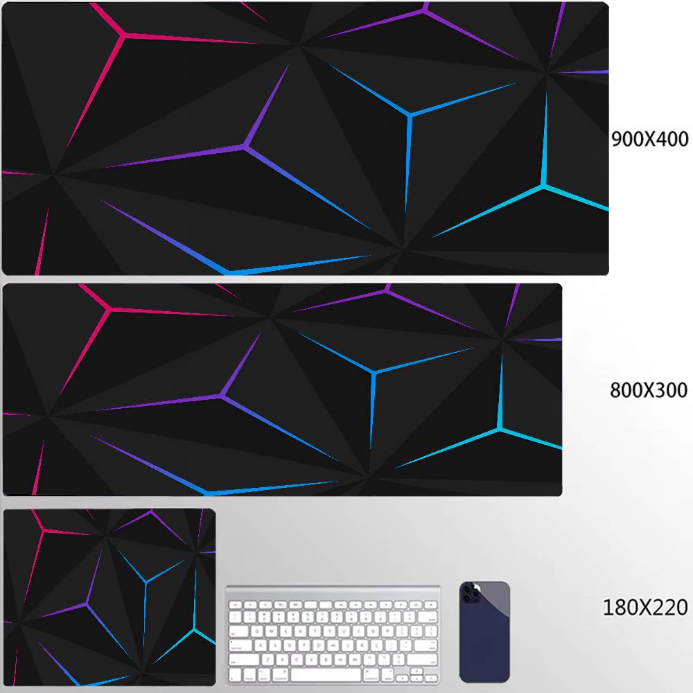 Gaming Mousepads Mousepad Geometric Large Mouse Mat Big Desk Pads Non-Slip Rubber Hexagon Mouse Pad Big Keyboard Mats 90x40cm