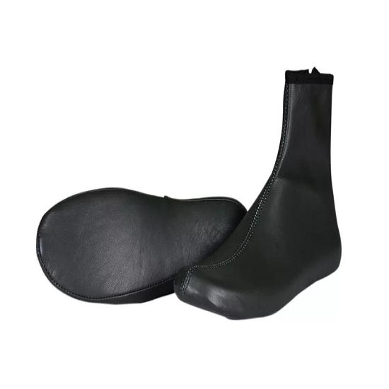 Azad Black Leather Wudu Masa Winter Socks Footwear/High Ankle Khuff & Comfortable Sock