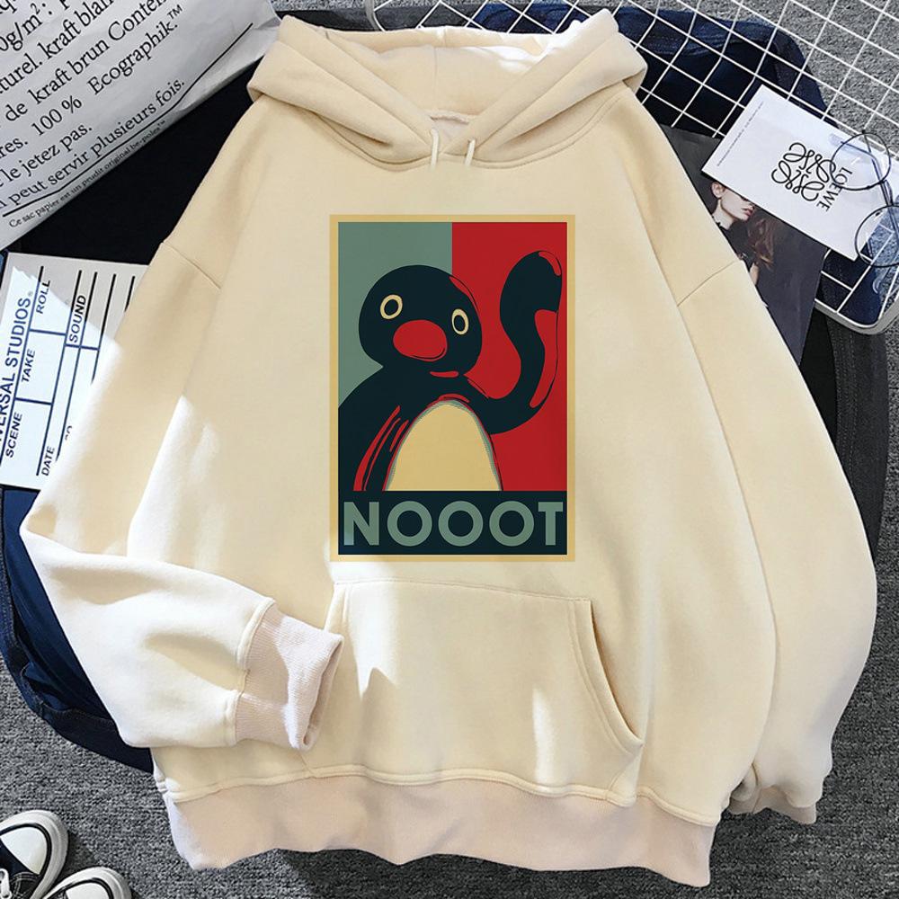 Толстовки Pingu женские винтажные харадзюку Флис японские свитшоты