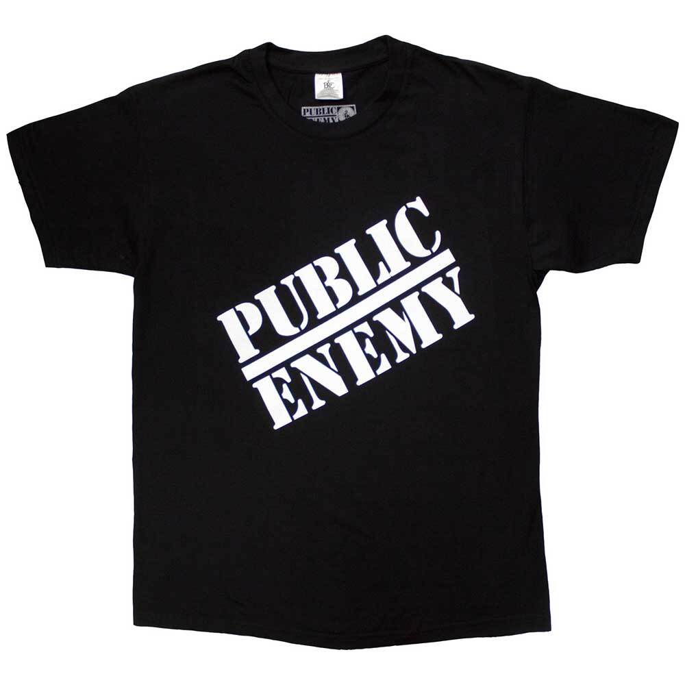 Public Enemy T Shirt Classic Logo Official Mens Black L
