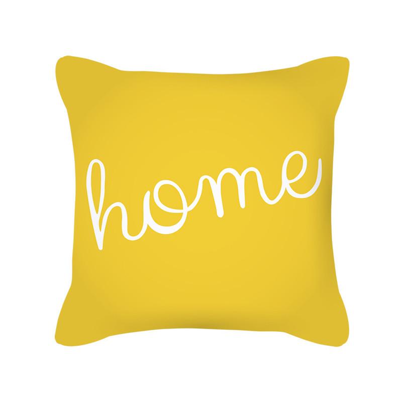 Желтый Геометрический Полосатый Чехол для Подушки Дивана Цветочный Узор Декоративная Наволочка в Скандинавском Стиле для Дома