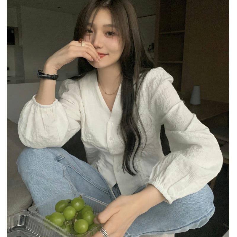 Модная женская блузка трапециевидной формы с v-образным вырезом и завязками на талии, рубашка с длинными рукавами, женские элегантные весенние топы