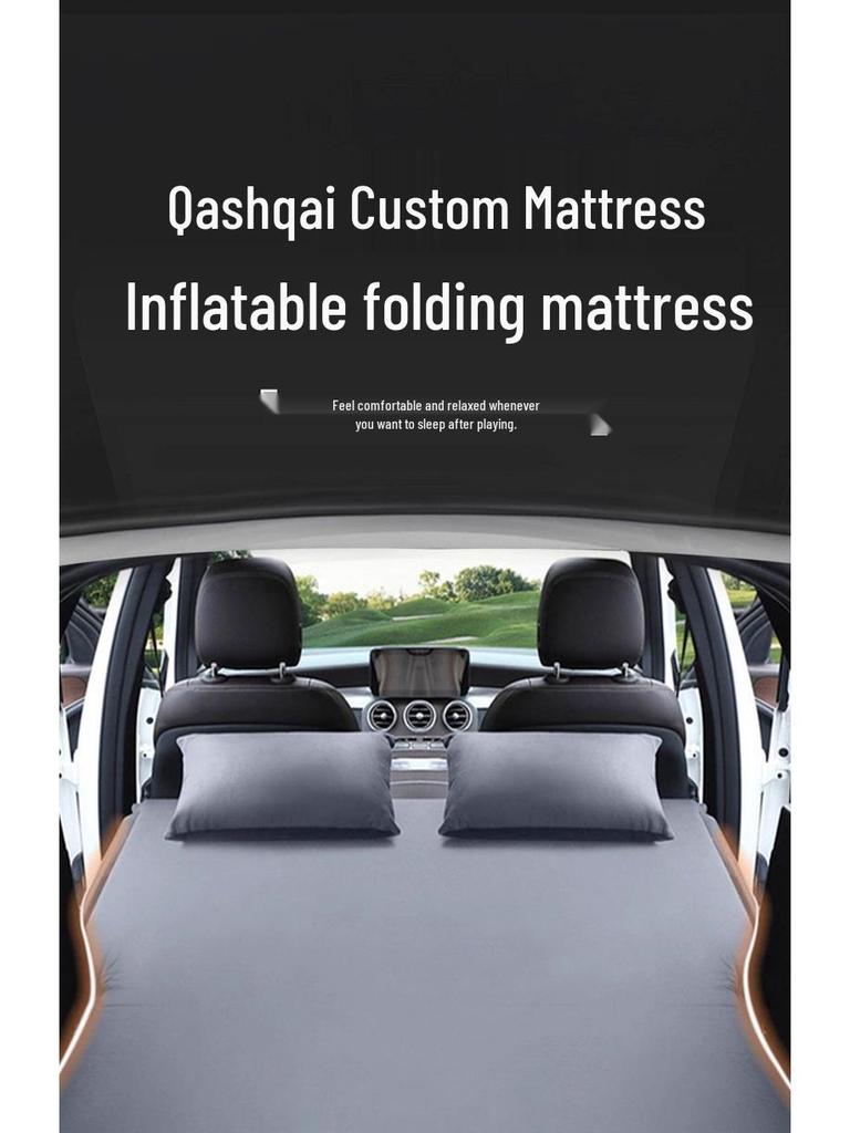 Nissan Qashqai Trunk Inflatable Car Bed - Rear Seat Sleeping Pad for Travel