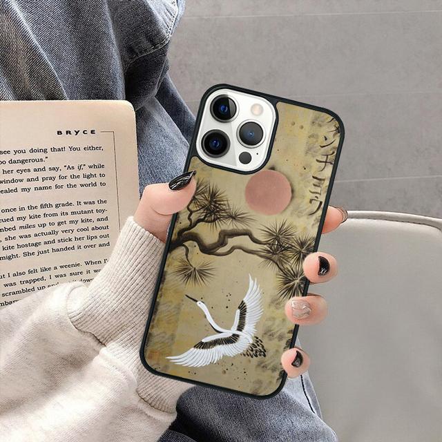 Японские журавли Арт Чехол для телефона для Apple 13 14 11 12 Pro Max Plus coque fundas Оболочка