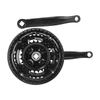 High Carbon Steel Crankset Crank 24-34-42T with Chains Cover for Variable Speed Mountain Bike Road Bicycle