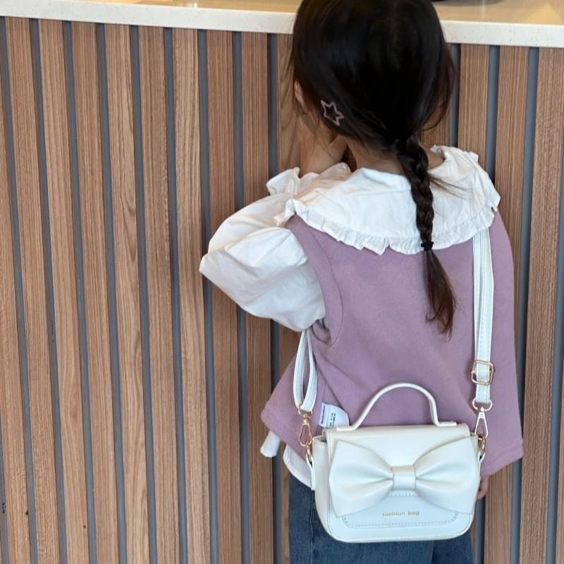 Милая мини-сумочка из ПУ для девочек и мальчиков с восхитительным дизайном в виде банта для использования в школе