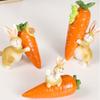 1 шт. смоляная пружина морковка Ins модель животного подвеска кролик милые пасхальные украшения кролик