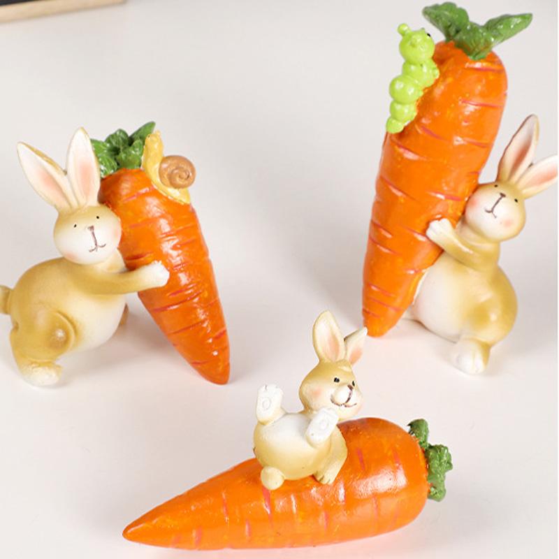 1 шт. смоляная пружина морковка Ins модель животного подвеска кролик милые пасхальные украшения кролик