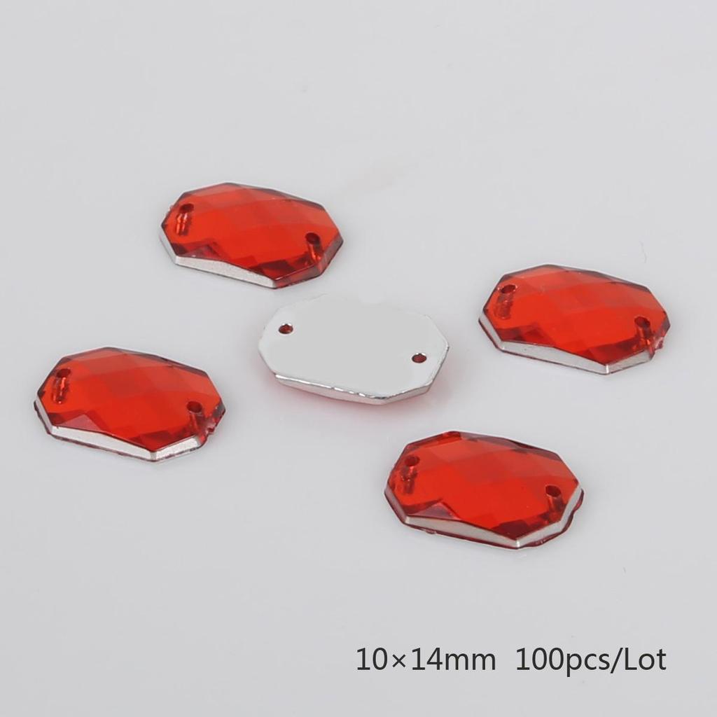 Круглые многогранные акриловые стразы с плоской задней стороной и двумя отверстиями для DIY ювелирных аксессуаров
