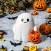 Halloween Glowing Ghost Decor LED Light Up Resin Figurine Battery Powered Tabletop Ornament For Home Party Decoration