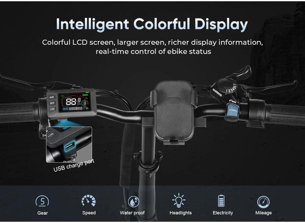 Samebike 2026 model CY20 Folding Electric Bicycle 36V 12Ah Removable Battery 20" Outdoor Fat E-bike for Adults.