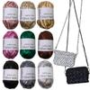 100g/Roll Shiny Yarn Ball Hand Crochet DIY Craft Metallic Cloth Fabric Yarn DIY Bag Shoes