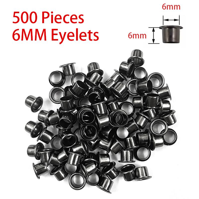 500 Pieces Eyelets for DIY Kydex Sheath making 7mm rivet Hand Tool Parts 6x6mm\7x6mm
