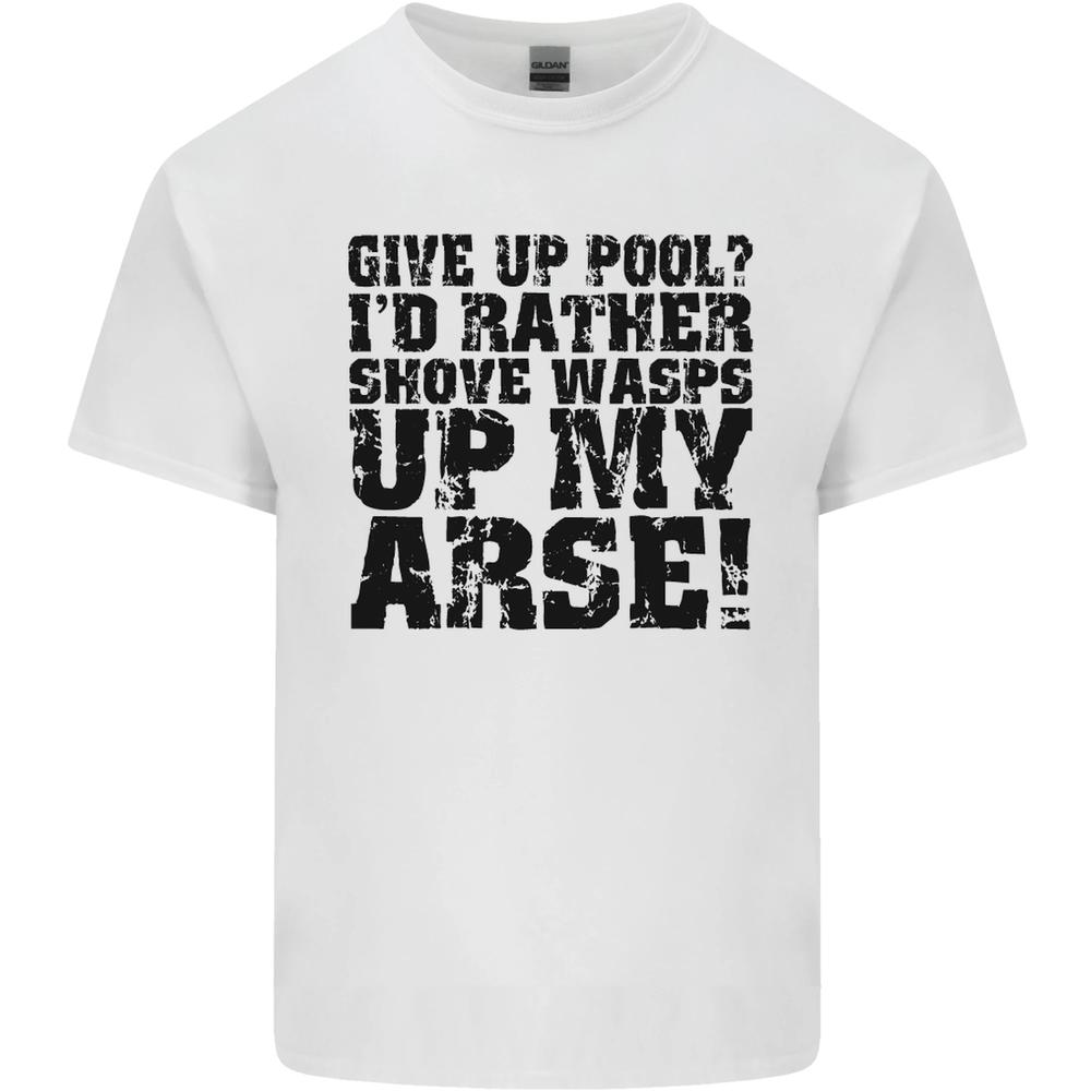 Give up Pool Player Funny Unisexs Cotton TShirt Tee Top
