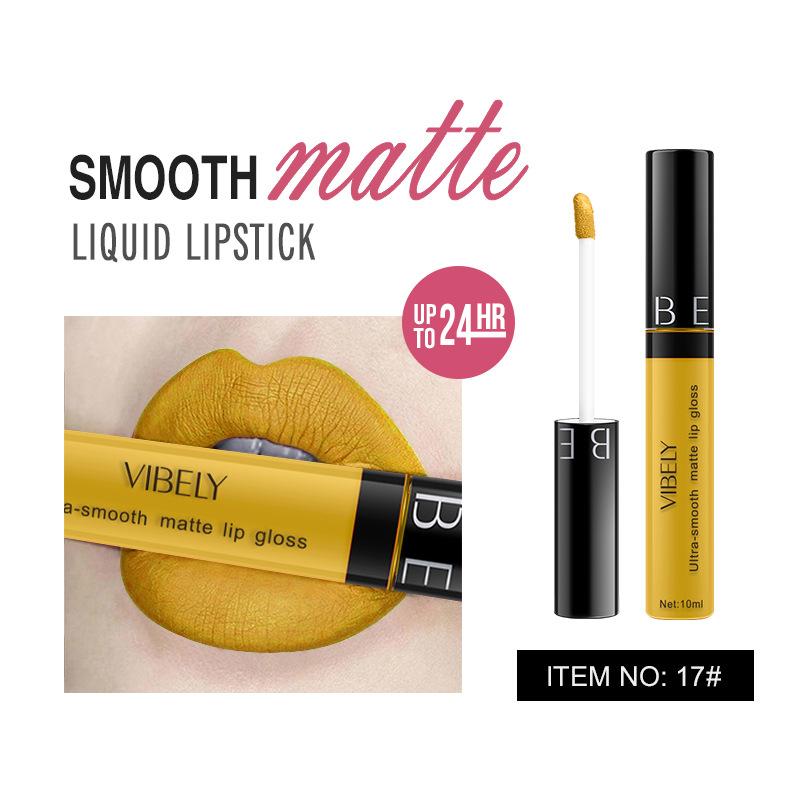 VIBELY Makeup Matte Anti-Stick Lip Glaze Несмываемая долговечная жидкая губная помада