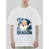 Черная Рождественская Футболка Санта-Клаус С Надписью It's The Season И Праздничными Украшениями Для Праздничного Сезона