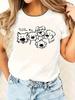 Womens Funny My Cute Dogs Graphic Tee with Black Dog Faces Everyday Top for Pet Lovers Harajuku Short Sleeve Casual