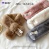 Ladies Winter Imitation Rex Rabbit Hair Scarf Double Sided Plush Thickened Scarf Ladies Warm Hair Neck Cover Shawl