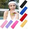 Workout Sweatband Headband Elastic Absorbent Fabric Unisex Hairband Sport for Exercise