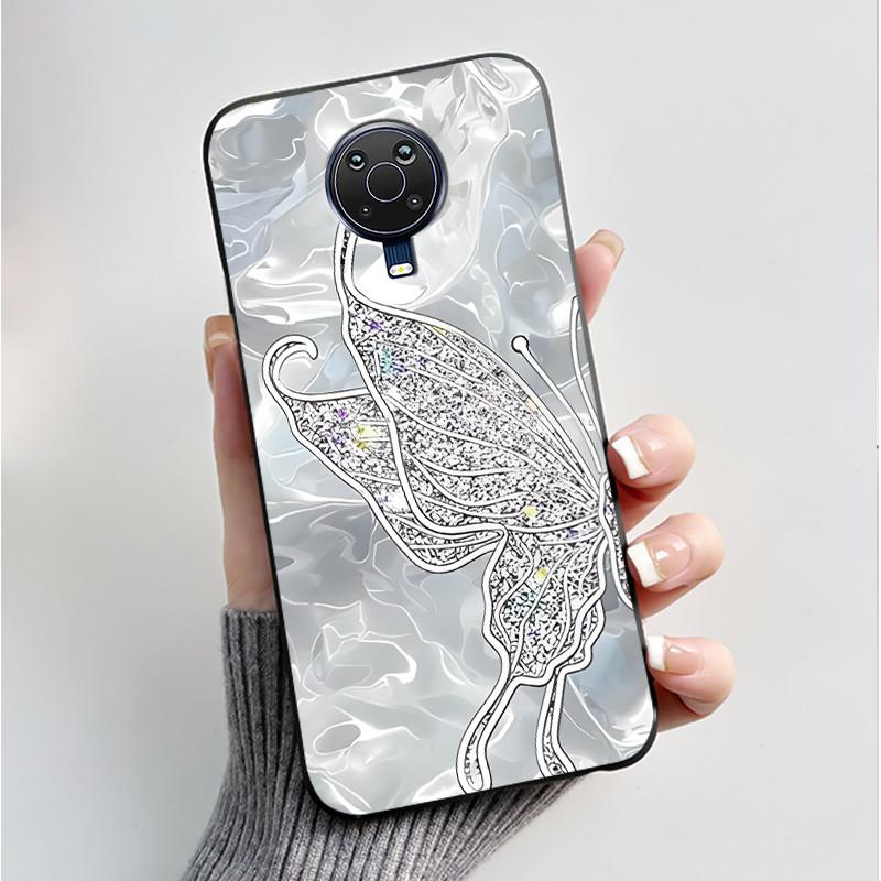 Printed Phone Case For Nokia G10 / Nokia G20 / Nokia 6.3 Fundas Soft Silicone Black Shell Cover Cute Flower Cartoon Casing Coque