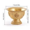 Elegant Brass Water Cup Meditation Water Cup Brass Texture Suitable for Home Buddhist Altar Offering and Daily Use