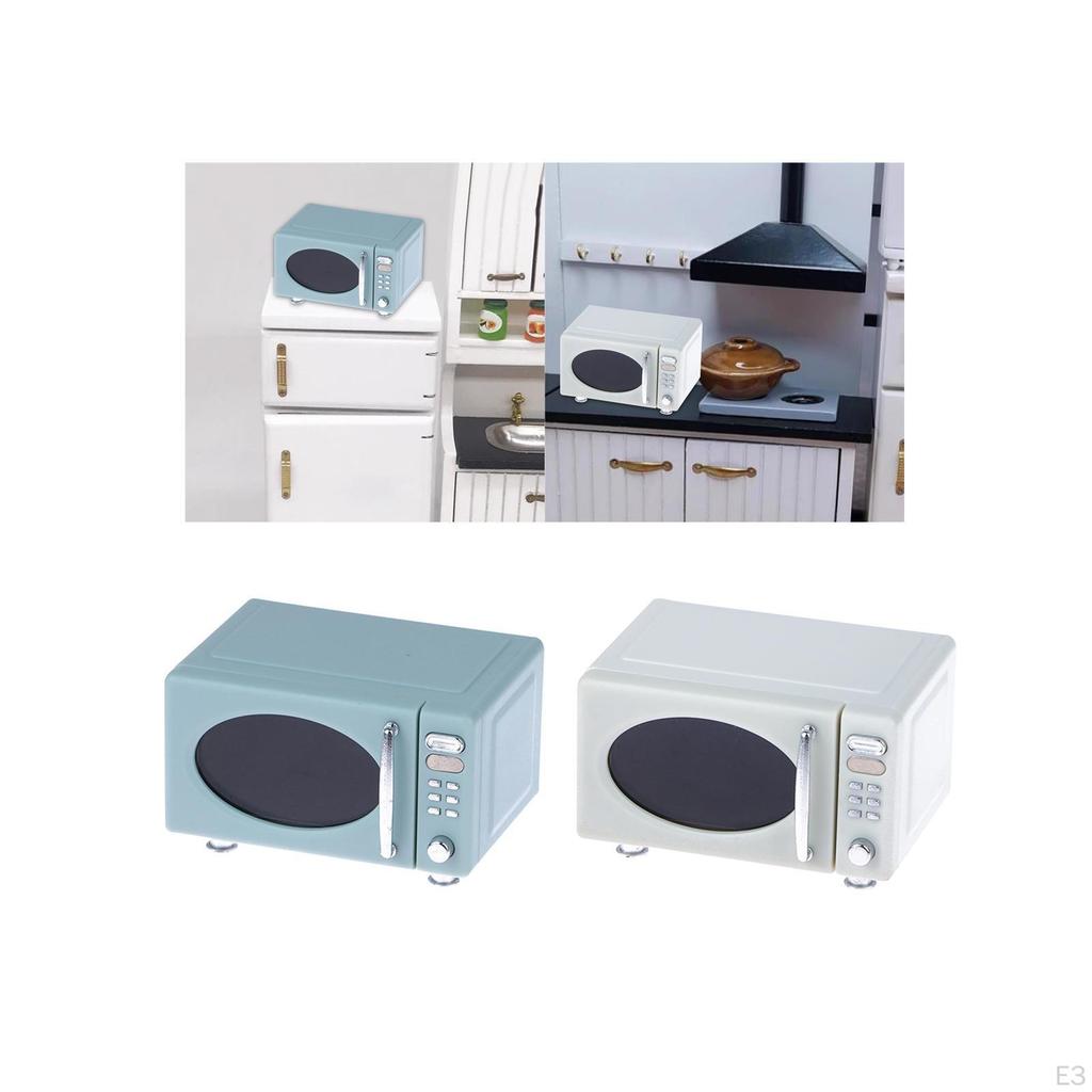 Кукольный домик Мини-микроволновая печь Ролевая игра Сцена из жизни, 1:Мебель и бытовая техника для кухни 12-го масштаба для микро