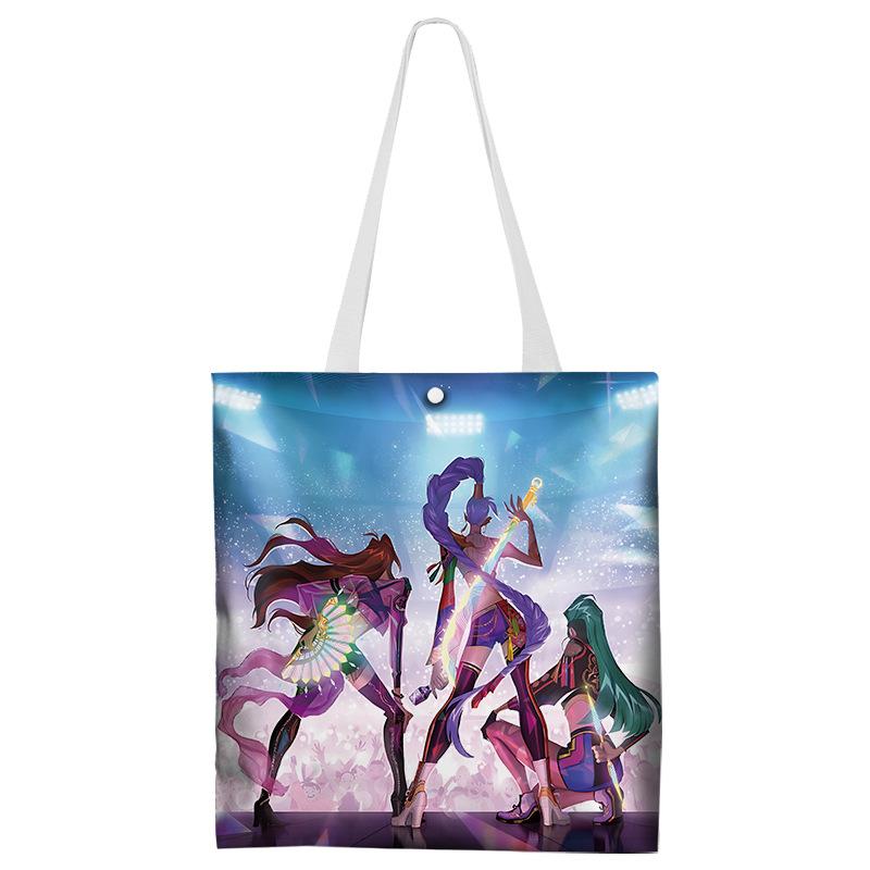 KPOP Группа Девушек Охотниц на Демонов Аниме Мультфильм Кино и Телевидение Периферийная Холщовая Сумка Сумка для Покупок Сумка на Плечо KTY