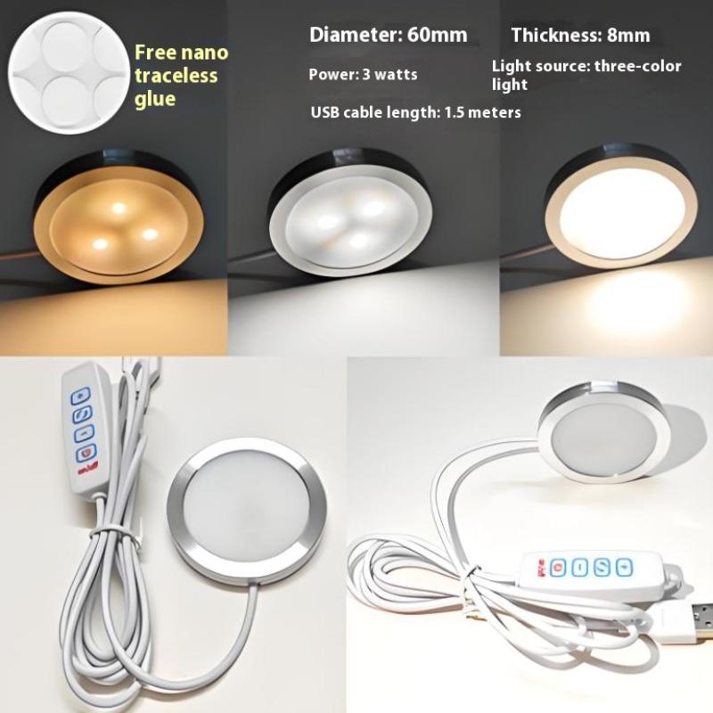 USB Круглая Ультратонкая Лампа из Алюминиевого Сплава 5 В Аксессуары для 3D-принтера Светодиодные Детали DIY Модель Теплый Белый/Многоцветный