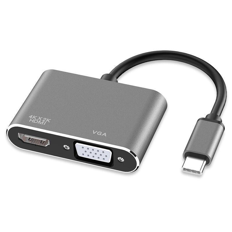 Умная док-станция 4-в-1 Type-C: Зеркалирование экрана по HDMI и многофункциональное расширение USB 3.0 с высокой скоростью