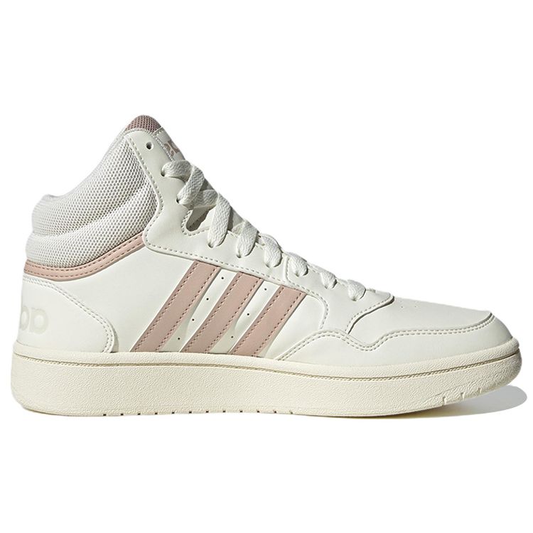 Adidas Neo Hoops 3.0 Comfortable Trendy Lightweight Durable Non-Slip Mid-Top Sneakers Women Sneakers Pink White HP7956